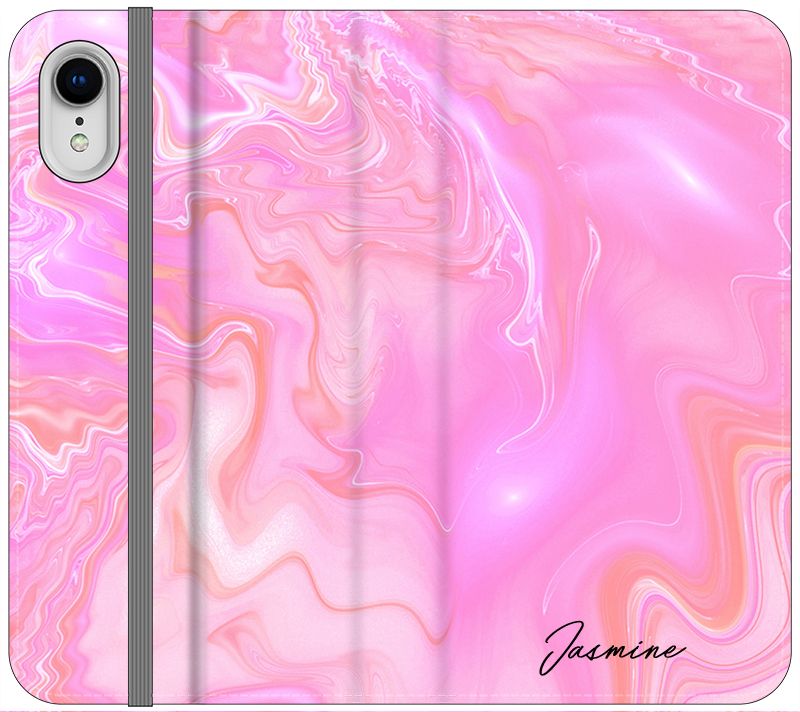 Personalised Cosmic Pink Name iPhone XR Case