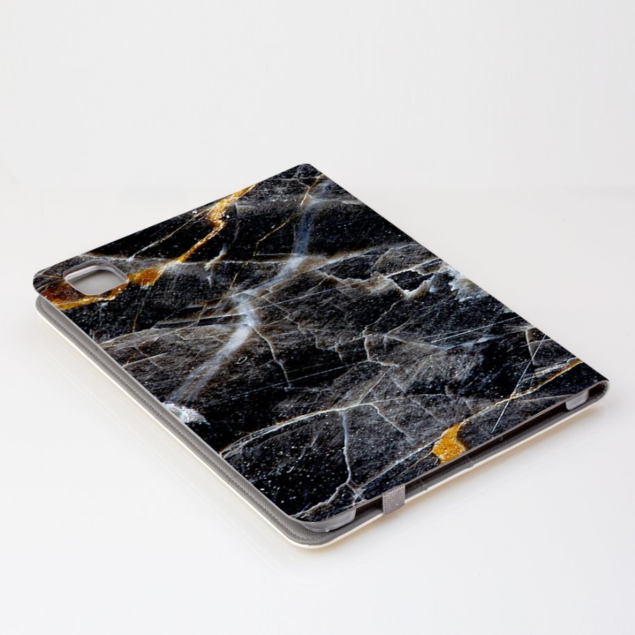 Personalised Midnight Marble Name iPad Pro Case