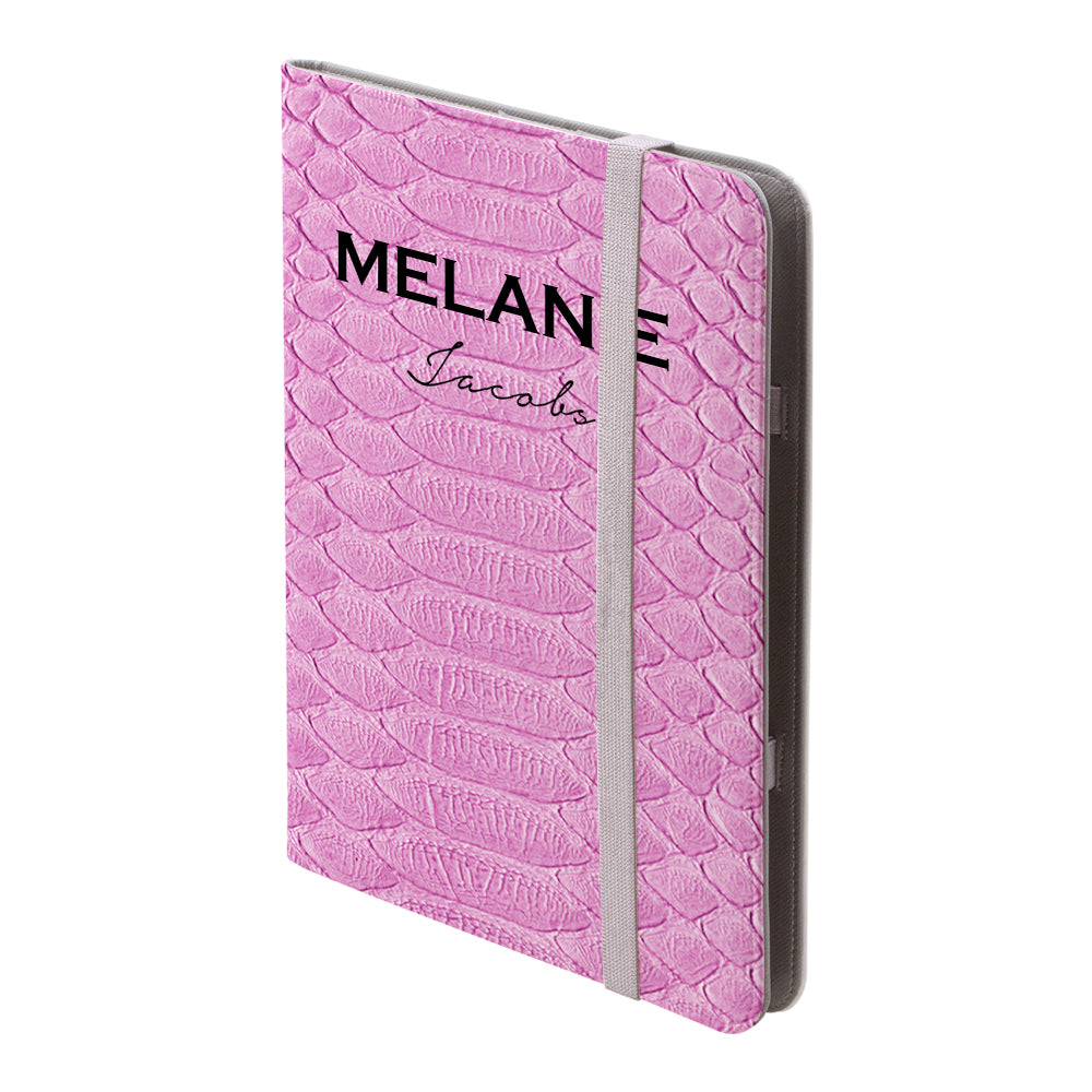 Personalised Pink Snake Skin Name iPad Pro Case