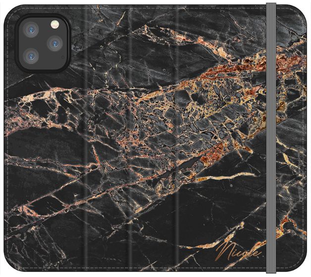 Personalised Slate Marble Bronze Initial iPhone 12 Pro Max Case