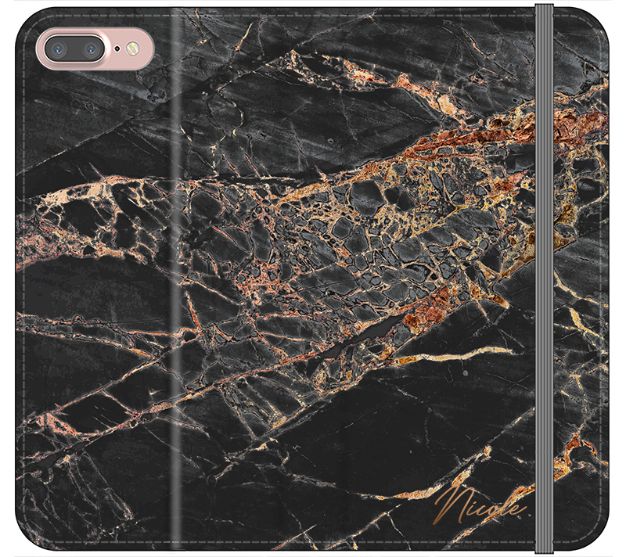 Personalised Slate Marble Bronze Initial iPhone 7 Plus Case