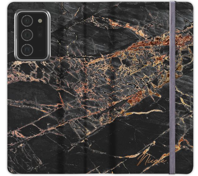 Personalised Slate Marble Bronze Initial Samsung Galaxy Note 20 Ultra Case