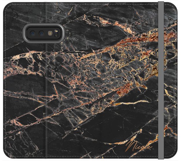 Personalised Slate Marble Bronze Initial Samsung Galaxy S10e Case