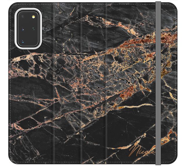 Personalised Slate Marble Bronze Initial Samsung Galaxy S20 Plus Case