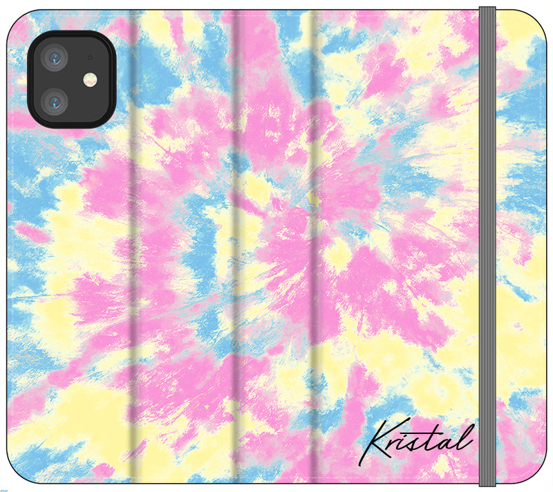 Personalised Multicolor Tie Dye Name iPhone 12 Case