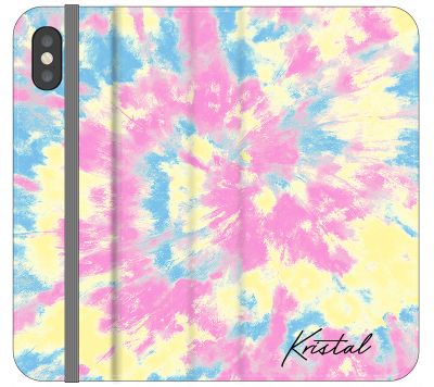 Personalised Multicolor Tie Dye Name iPhone X Case