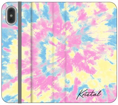 Personalised Multicolor Tie Dye Name iPhone XS Case