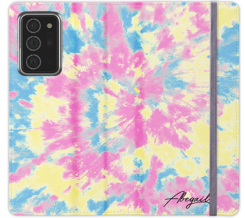 Personalised Multicolor Tie Dye Name Samsung Galaxy Note 20 Ultra Case