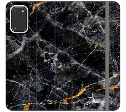 Personalised Midnight Marble Name Samsung Galaxy S20 Plus Case