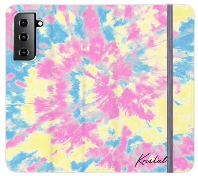 Personalised Multicolor Tie Dye Name Samsung Galaxy S21 Plus Case