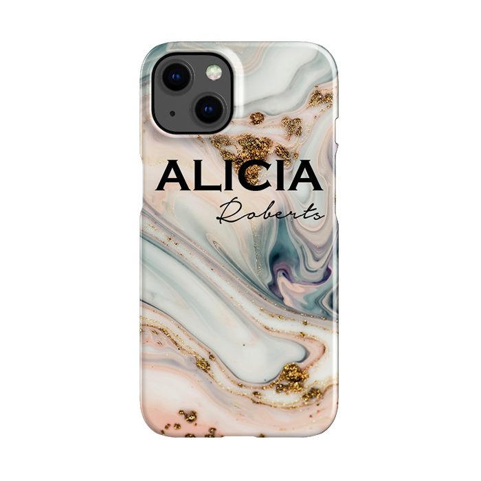 Personalised Fantasia Marble Name iPhone 15 Case