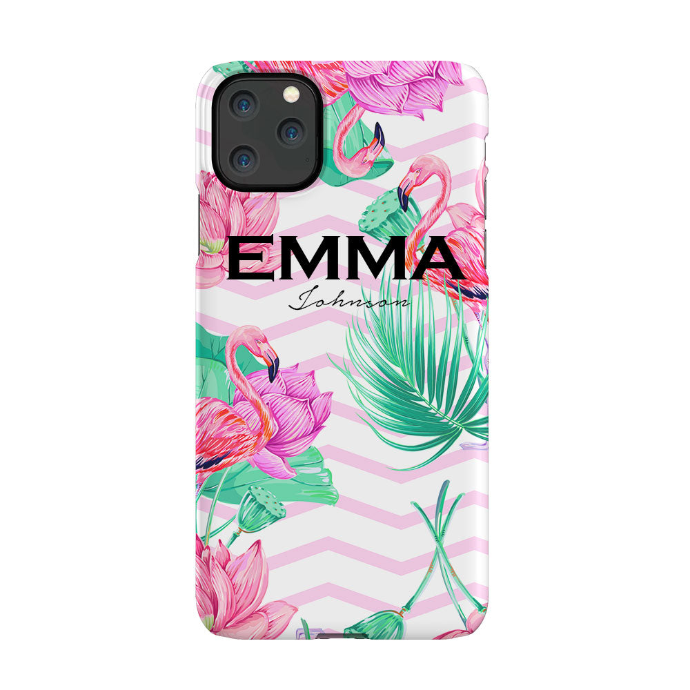 Personalised Flamingo Name iPhone 11 Pro Max Case
