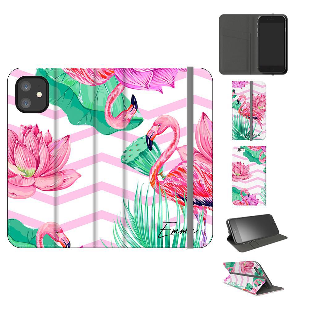 Personalised Flamingo Name iPhone 12 Case