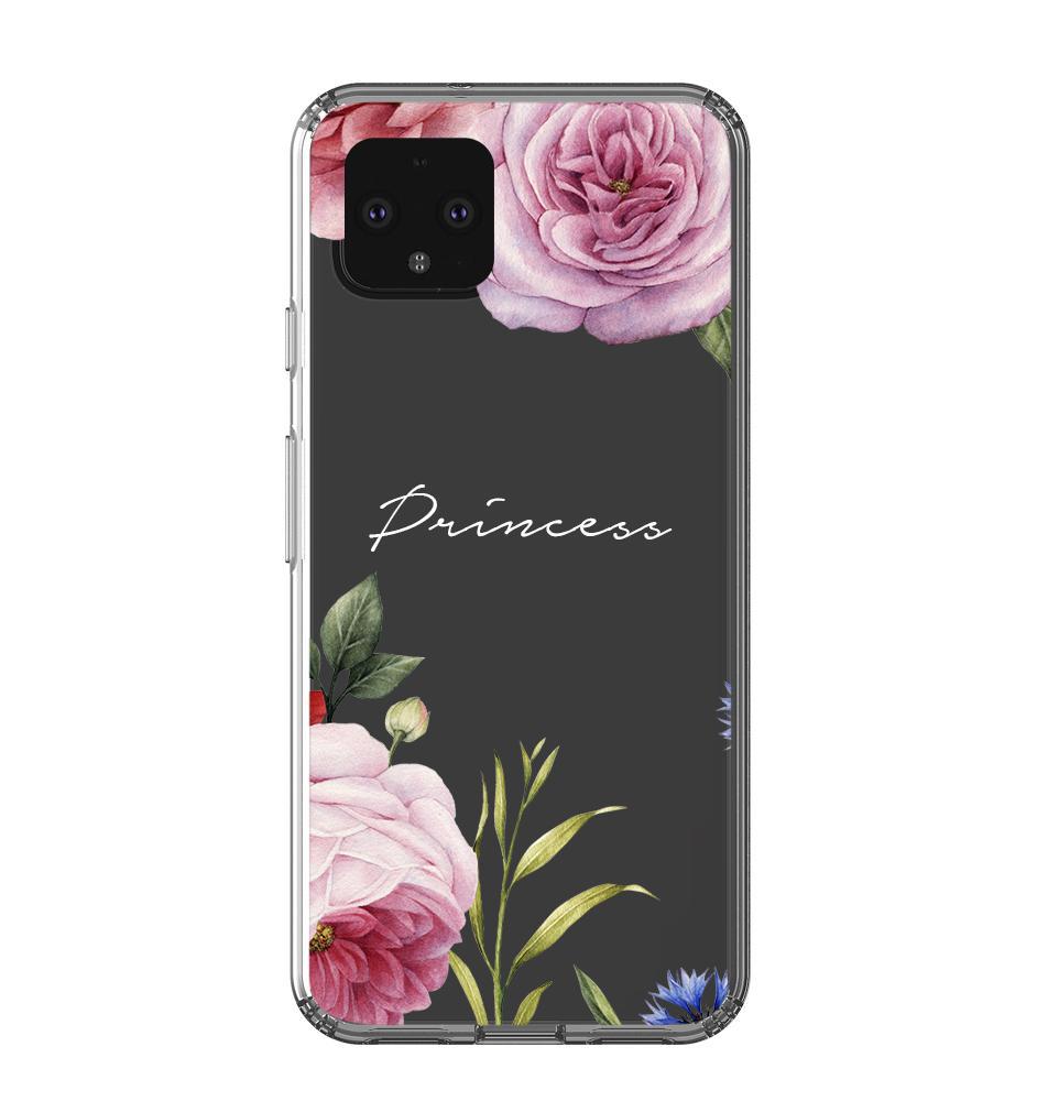 Personalised Clear Floral Blossom Google Pixel 4XL Case