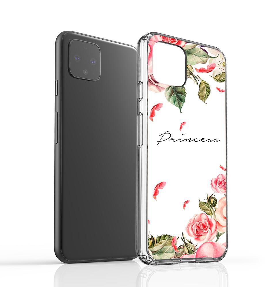 Personalised Clear Watercolor Floral Google Pixel 4XL Case