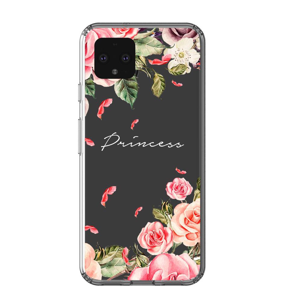 Personalised Clear Watercolor Floral Google Pixel 4 Case