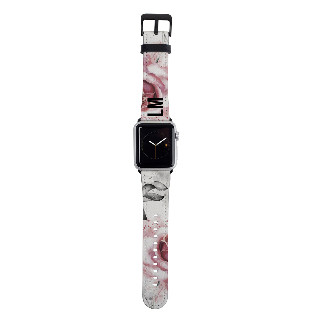 Personalised Floral Rose Apple Watch Strap