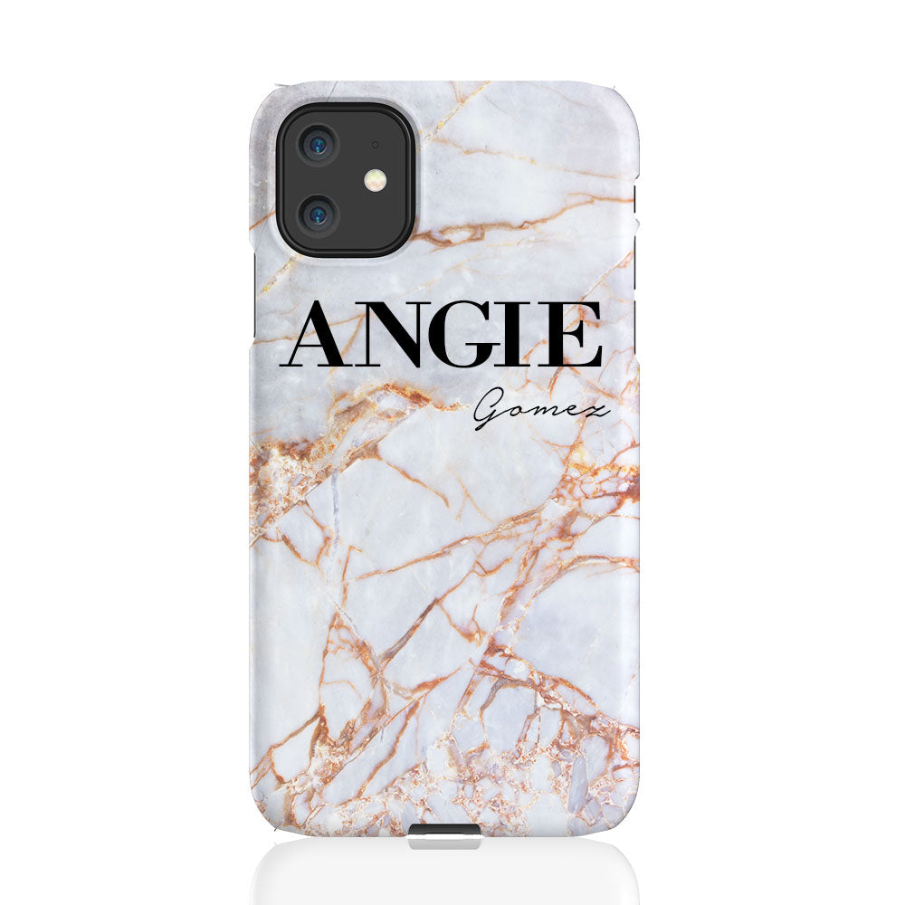 Personalised Fragment Marble Name iPhone 11 Case