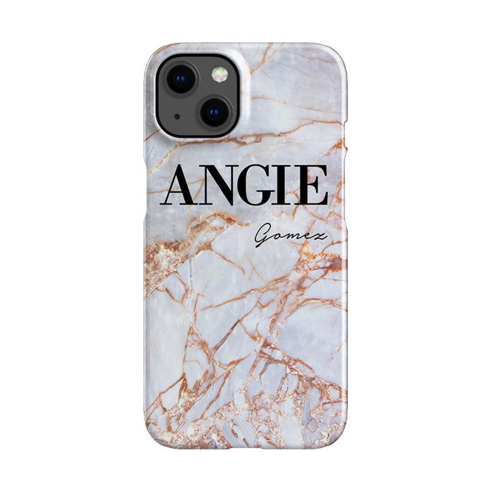Personalised Fragment Marble Name iPhone 13 Mini Case