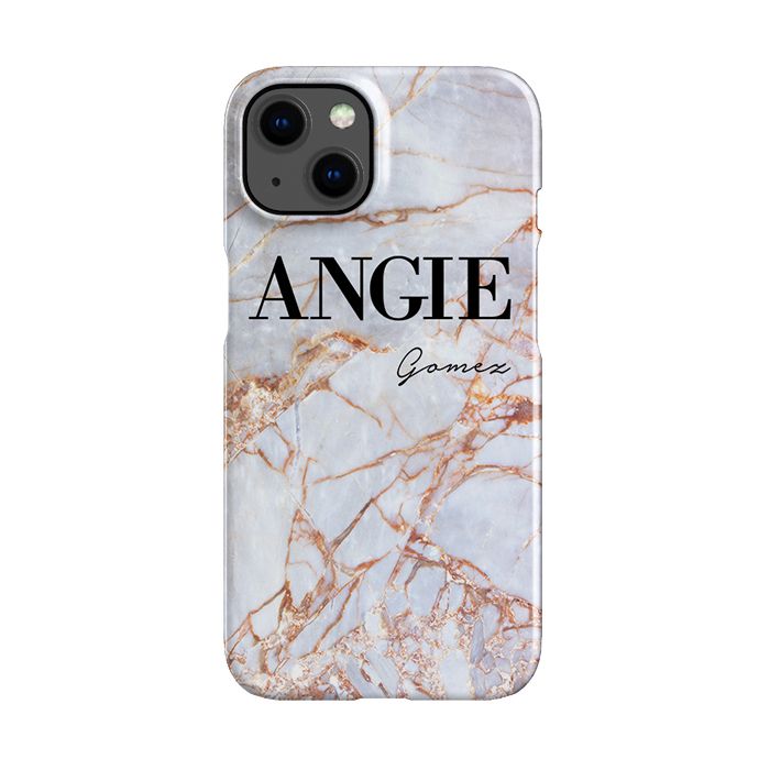 Personalised Fragment Marble Name iPhone 15 Plus Case