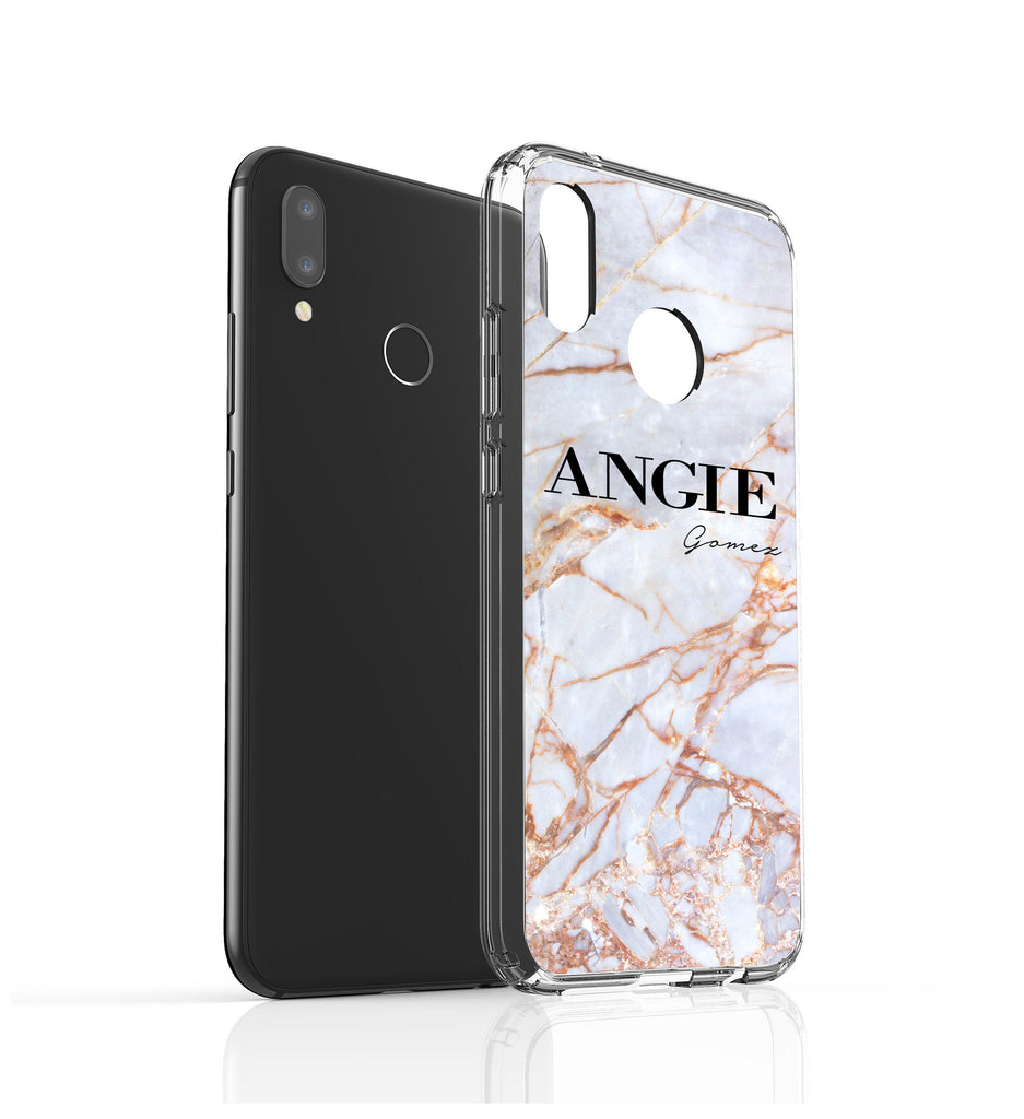 Personalised Fragment Marble Name Huawei P20 Lite Case