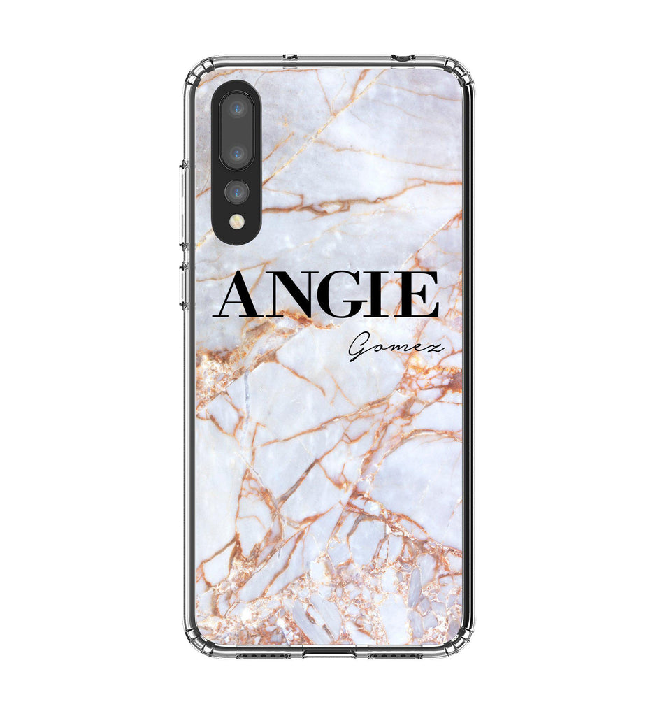 Personalised Fragment Marble Name Huawei P20 Pro Case