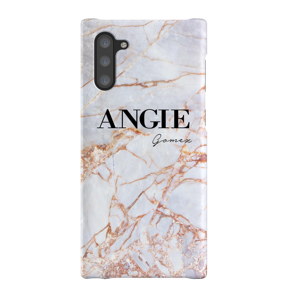 Personalised Fragment Marble Name Samsung Galaxy Note 10 Case