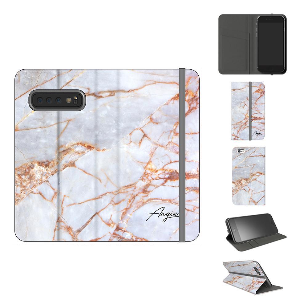 Personalised Fragment Marble Name Samsung Galaxy S10e Case