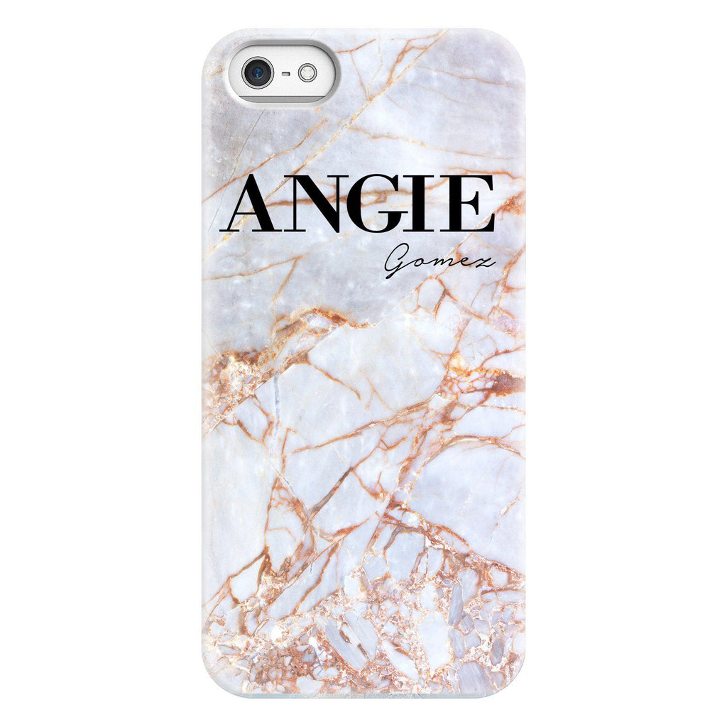 Personalised Fragment Marble Name iPhone 5/5s/SE (2016) Case