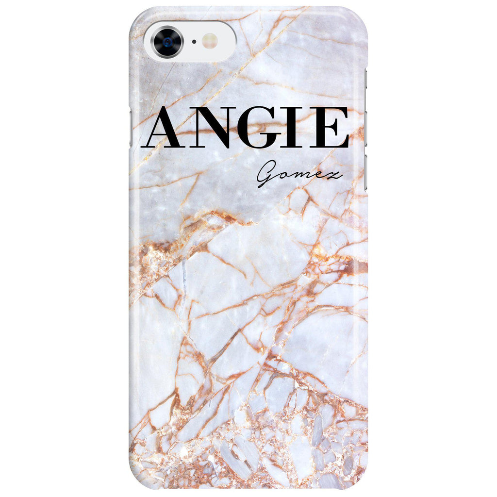 Personalised Fragment Marble Name iPhone SE Case