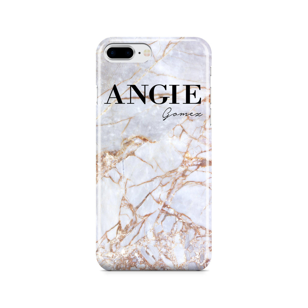 Personalised Fragment Marble Name iPhone 7 Plus Case