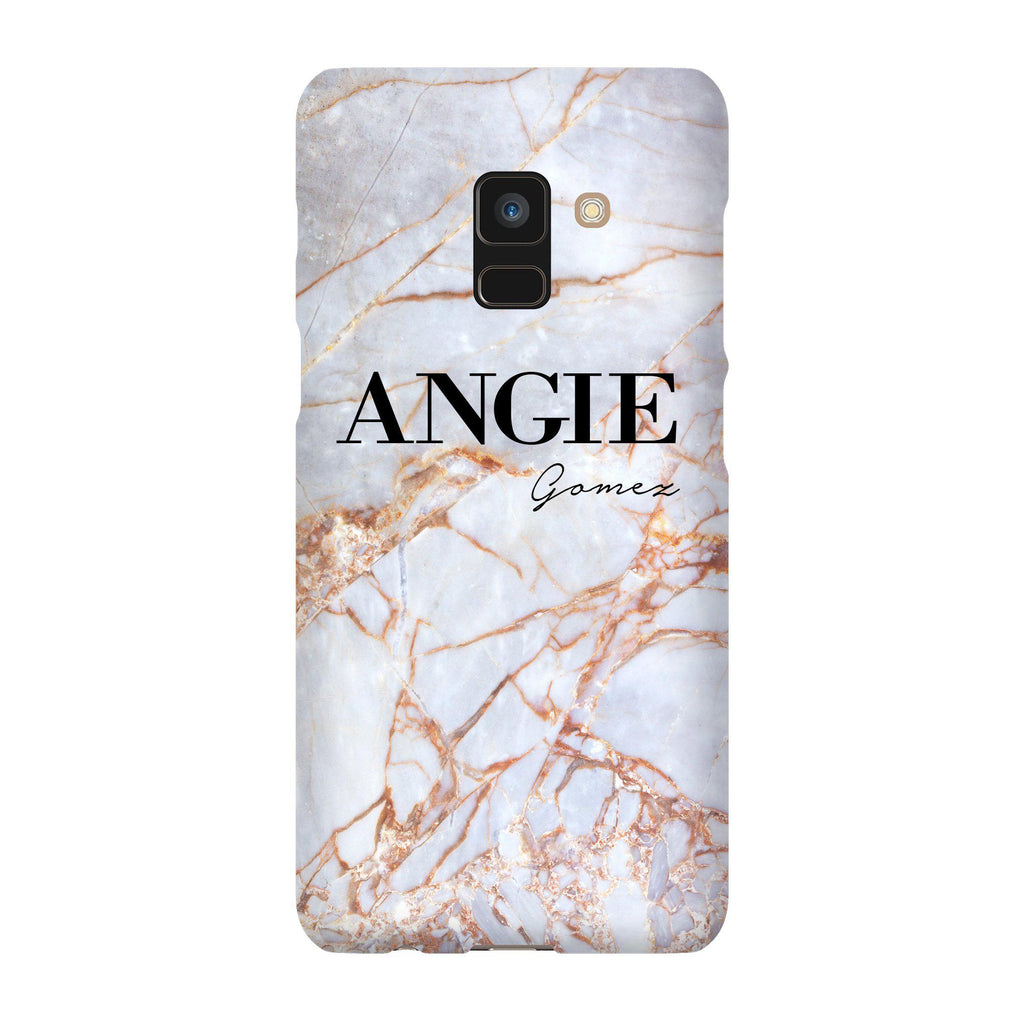Personalised Fragment Marble Name Samsung Galaxy A8 Case