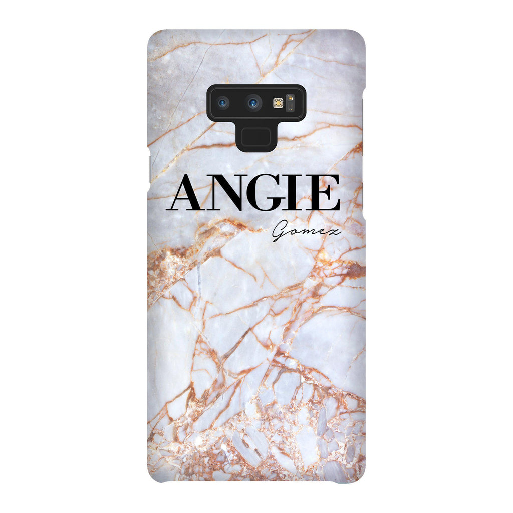 Personalised Fragment Marble Name Samsung Galaxy Note 9 Case