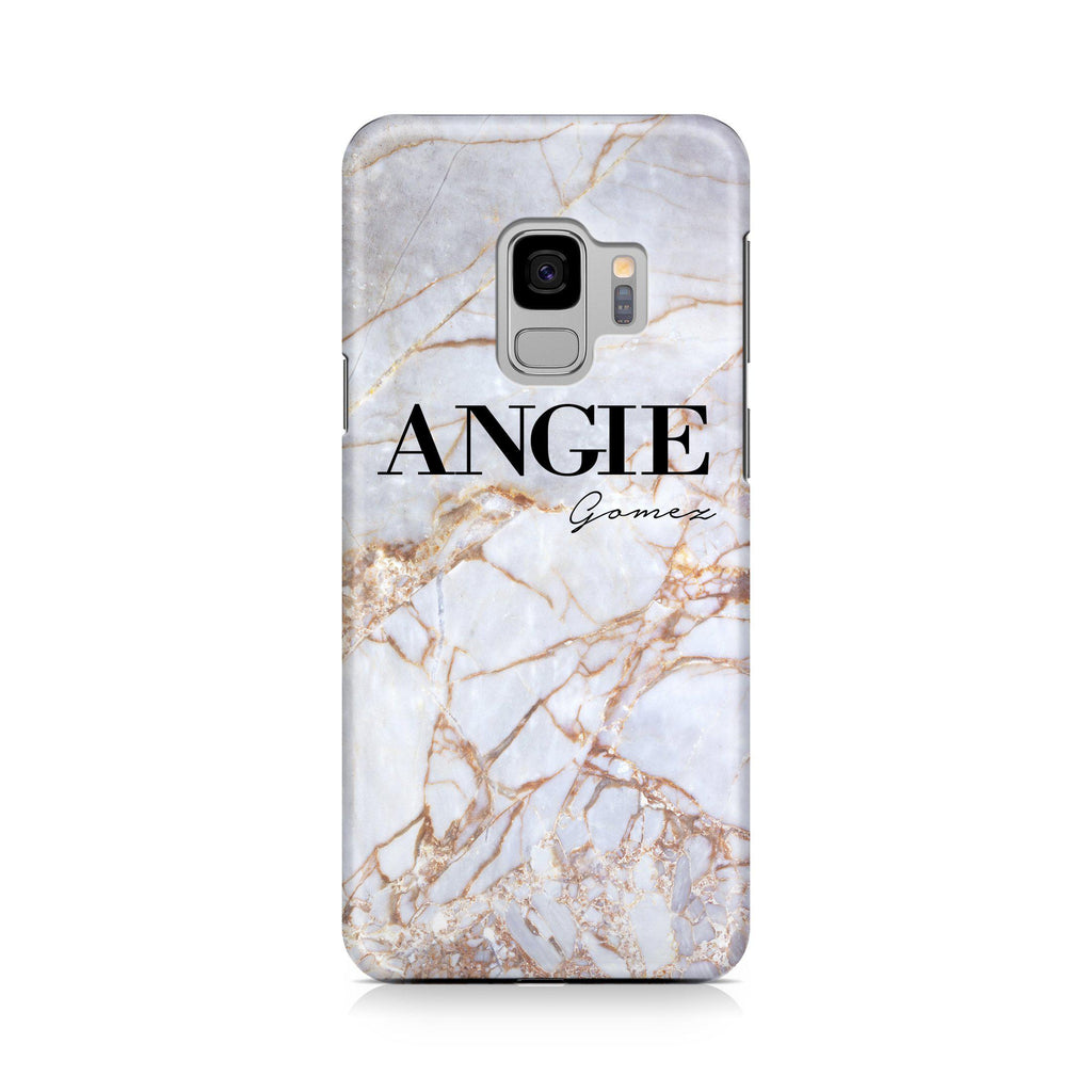 Personalised Fragment Marble Name Samsung Galaxy S9 Case