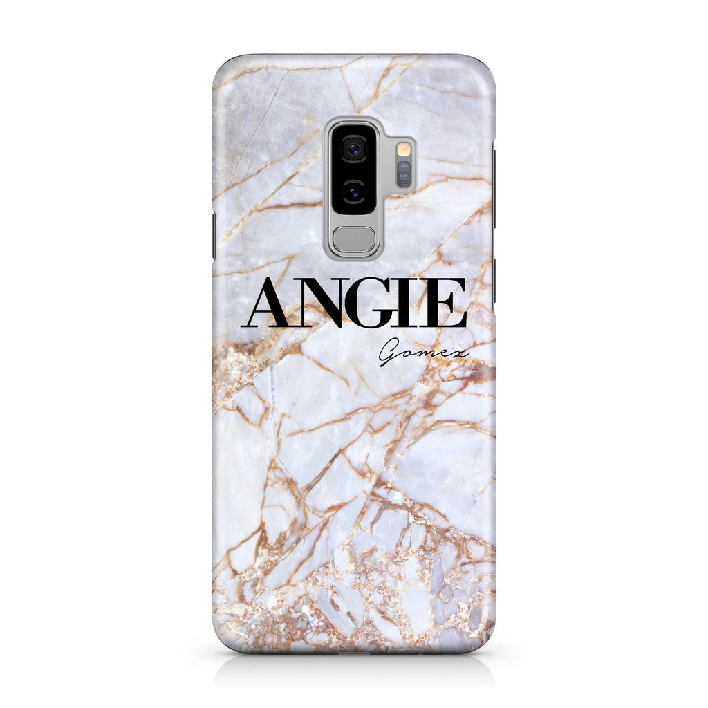 Personalised Fragment Marble Name Samsung Galaxy S9 Plus Case