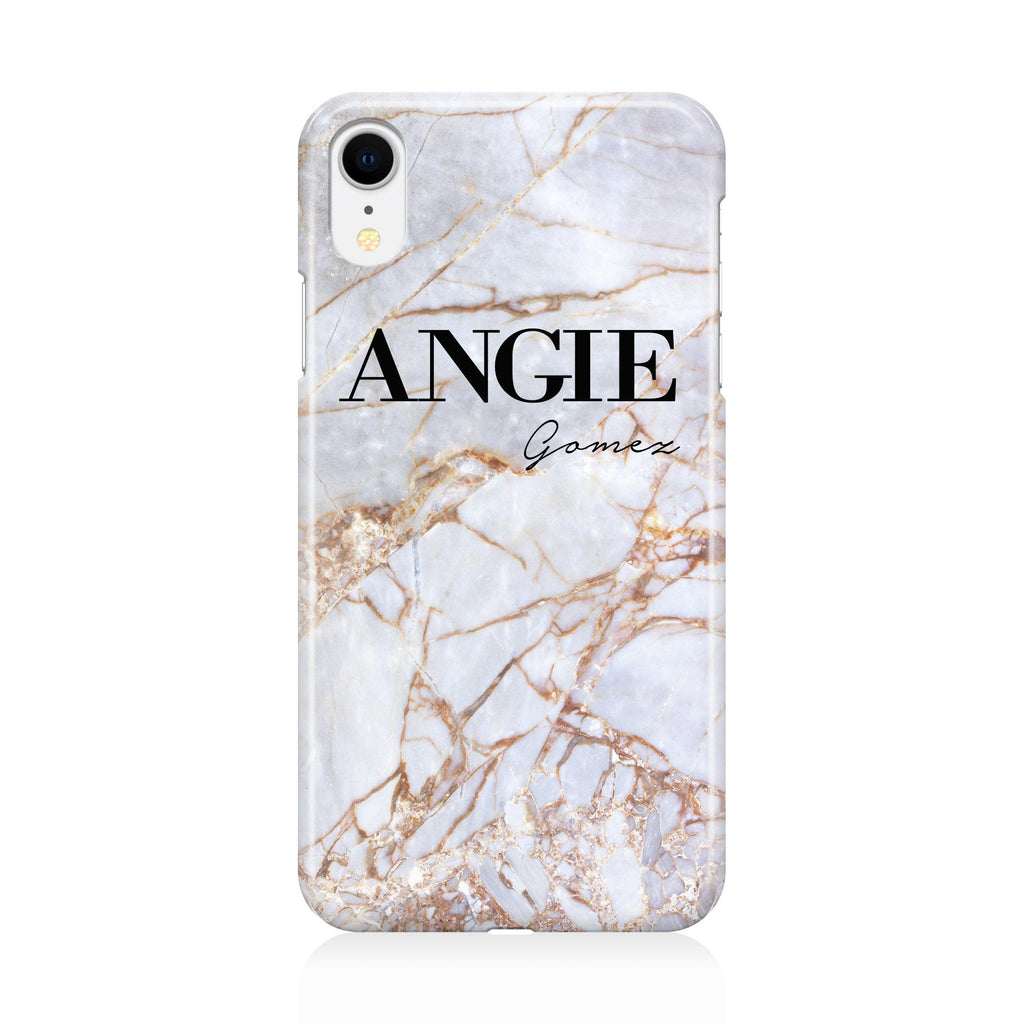Personalised Fragment Marble Name iPhone XR Case