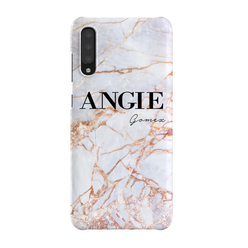 Personalised Fragment Marble Name Samsung Galaxy A70 Case