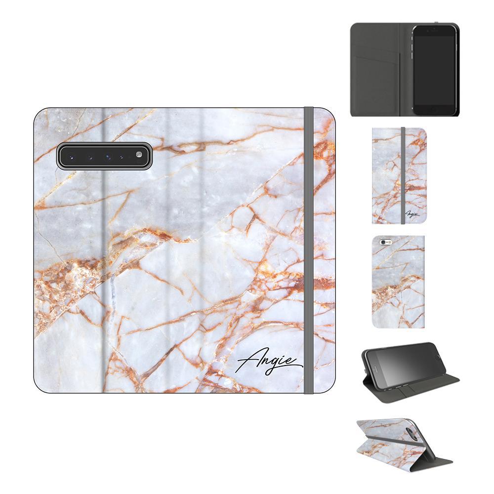 Personalised Fragment Marble Name Samsung Galaxy S10 5G Case