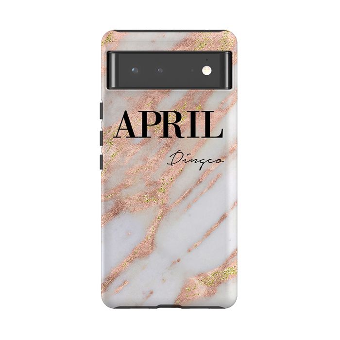 Personalised Aprilia Marble Name Google Pixel 6 Pro Case