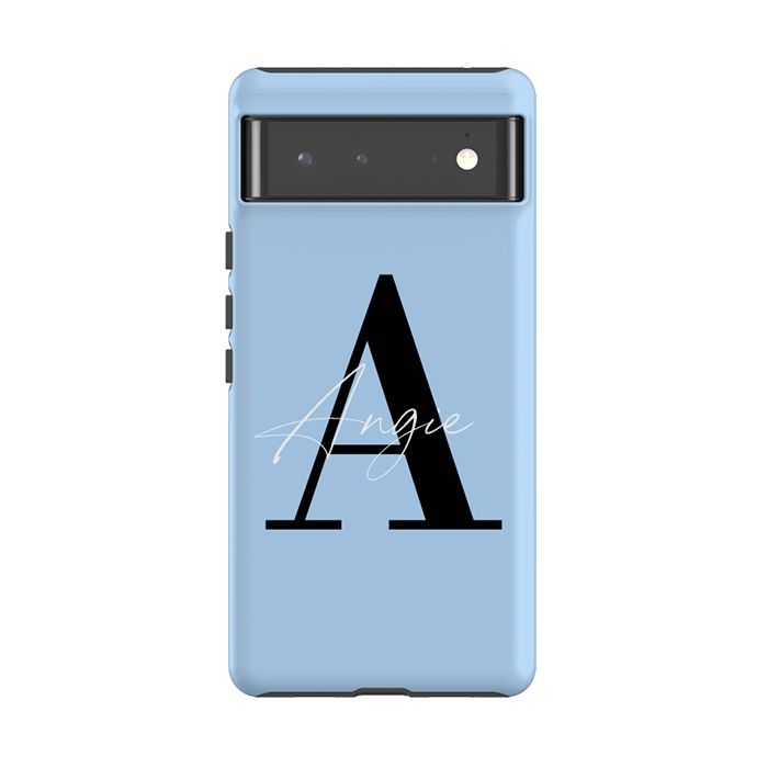 Personalised Baby Blue Name Initial Google Pixel 6 Case