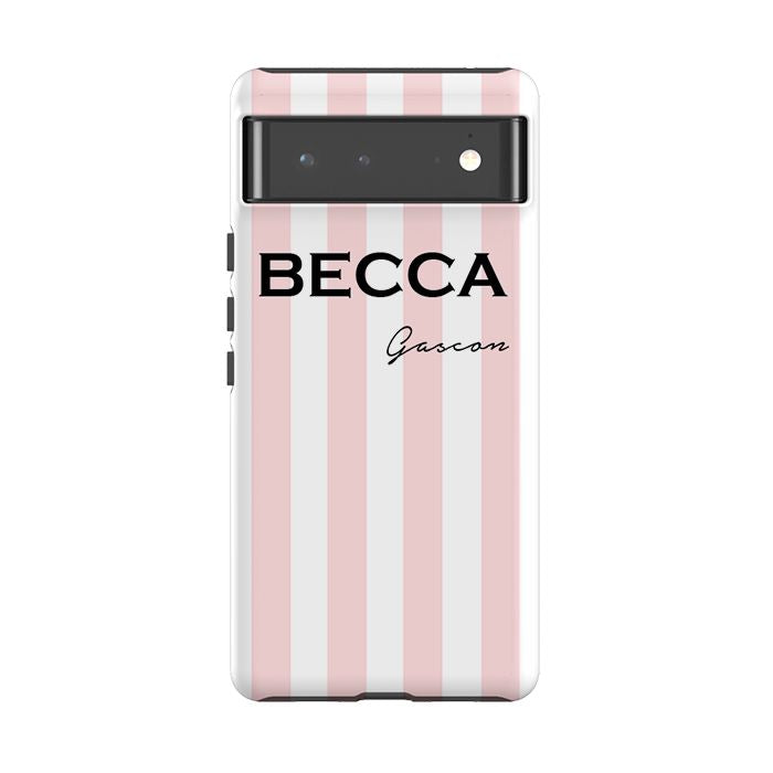 Personalised Bloom Stripe Google Pixel 6 Pro Case