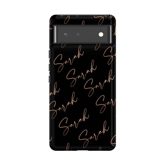 Personalised Bronze Name All Over Google Pixel 6 Pro Case