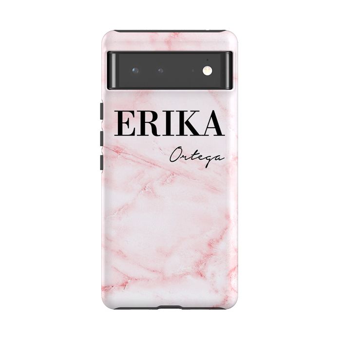 Personalised Cotton Candy Marble Name Google Pixel 6 Case