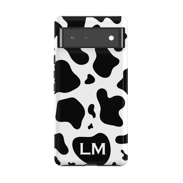 Personalised Cow Print Initials Google Pixel 8 Case