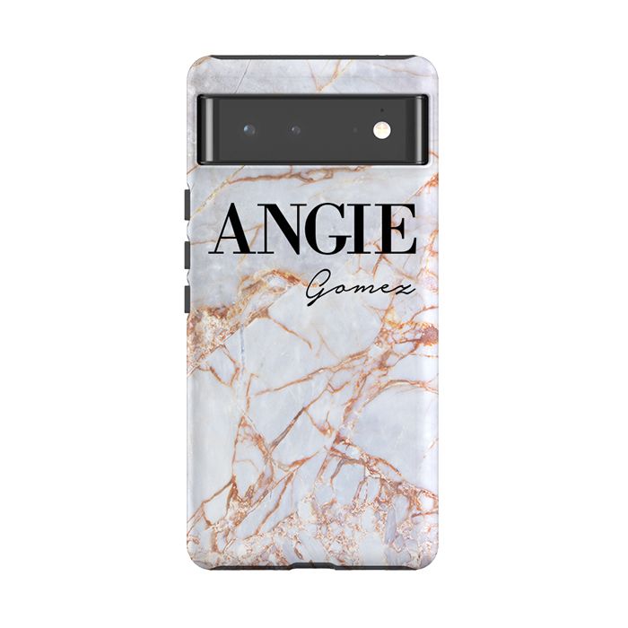 Personalised Fragment Marble Name Google Pixel 7 Case