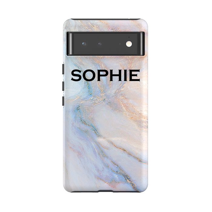 Personalised Moonshine Marble Name Google Pixel 6 Case