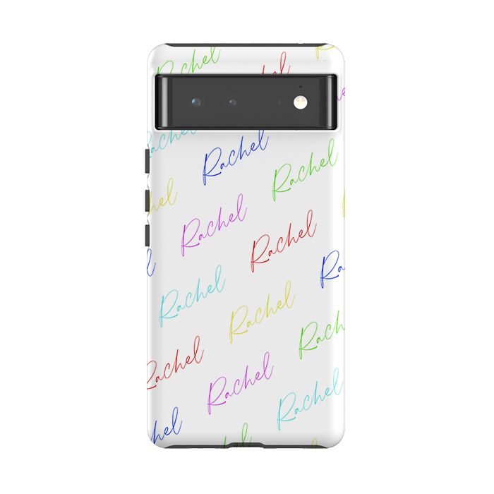 Personalised Multicolor Script Name Google Pixel 6 Pro Case
