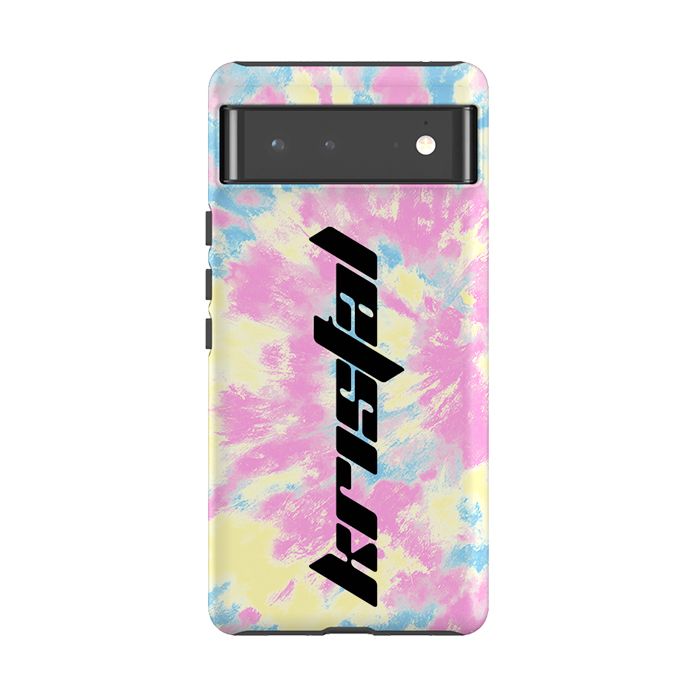 Personalised Multicolor Tie Dye Name Google Pixel 6 Pro Case
