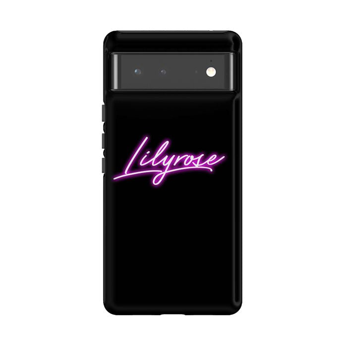 Personalised Neon Initials iPhone Google Pixel 6 Pro Case