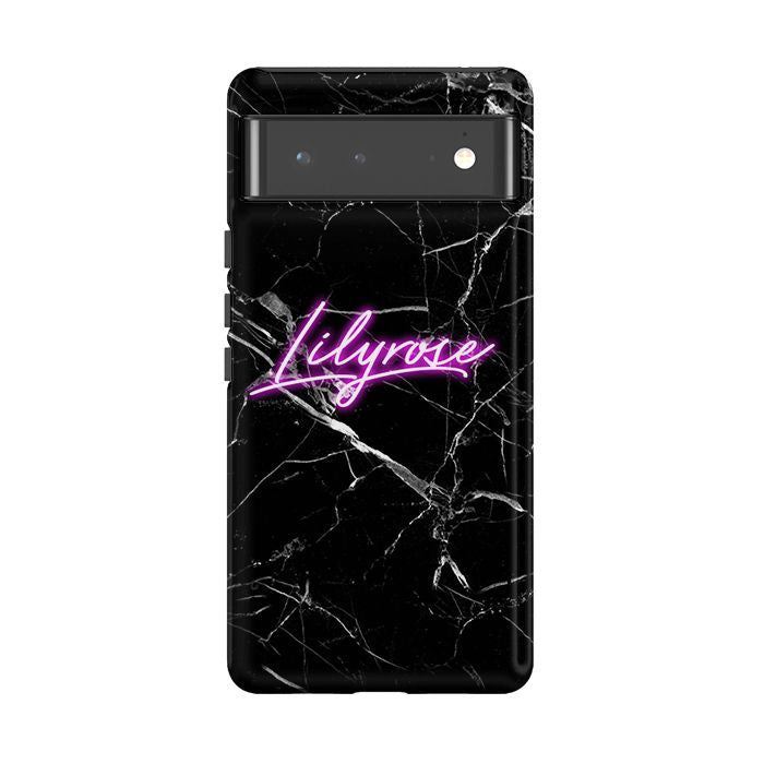 Personalised Neon Initials iPhone Google Pixel 8 Pro Case